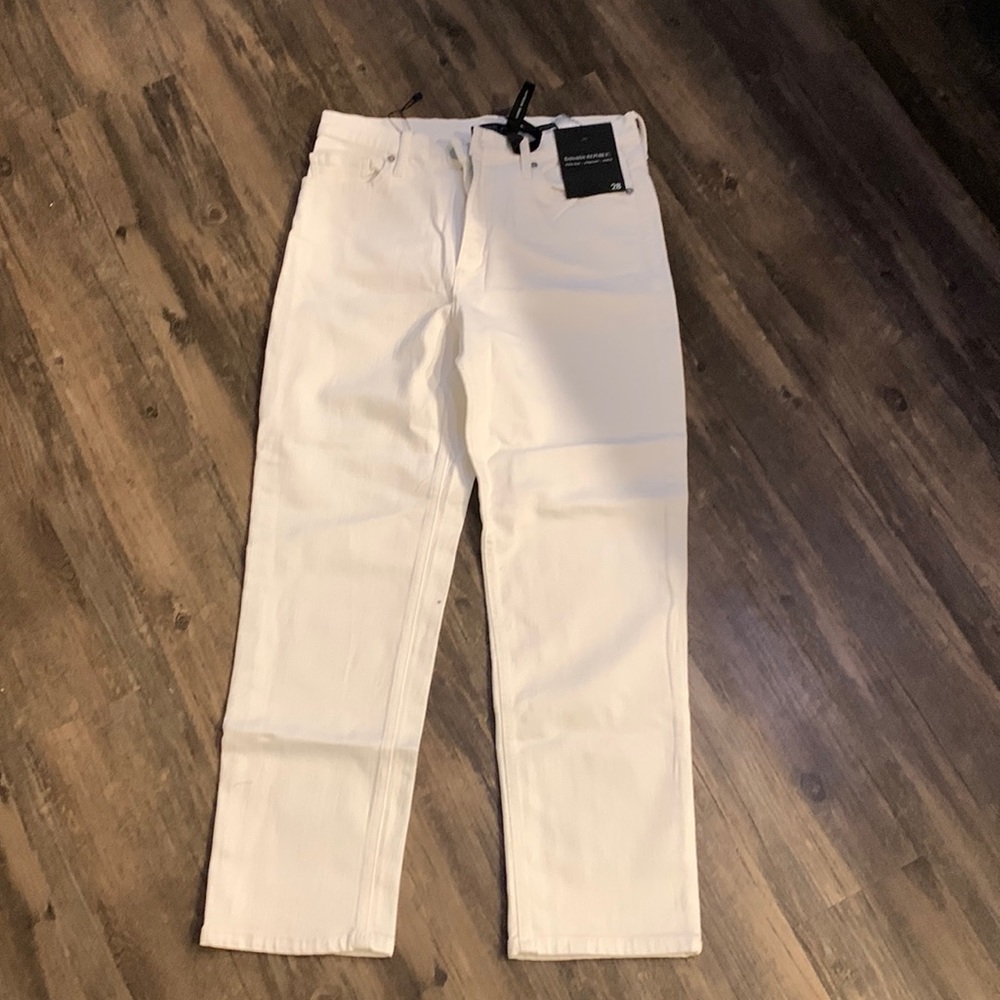 Banana Republic high rise stretch sculpt straight leg ankle jeans